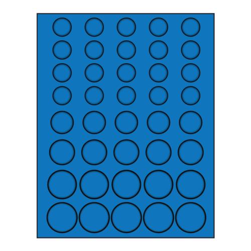Premium Blue Velvet Coin Tray for Premium Coin Box - 5 DM Sets
