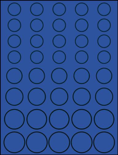 Premium Blue Velvet Coin Tray for Premium Coin Box - 5 DM Sets