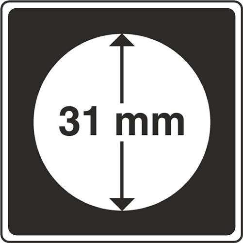 Quadrum Square Coin Capsules Range - 31mm