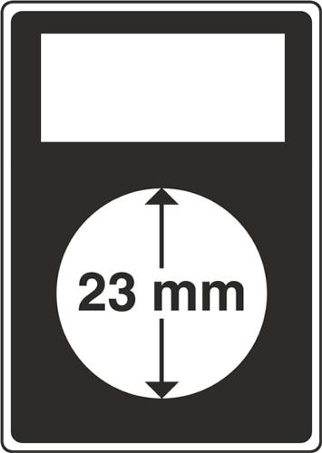 Quickslab Coin Capsules with Labelling Window - 23mm
