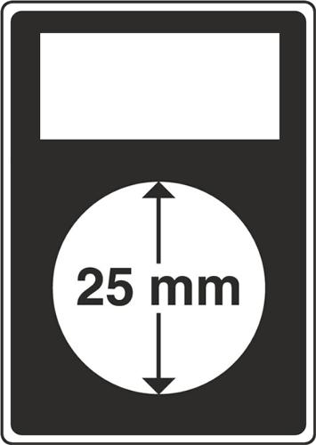Quickslab Coin Capsules with Labelling Window - 25mm