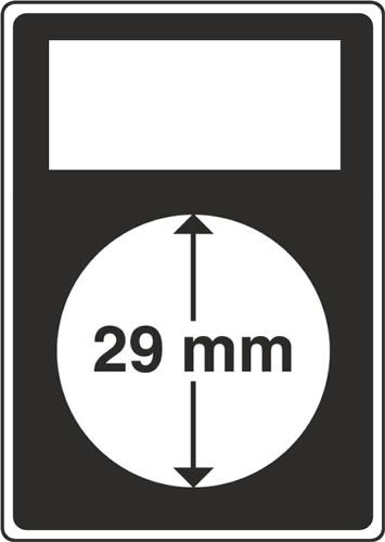 Quickslab Coin Capsules with Labelling Window - 29mm
