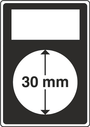 Quickslab Coin Capsules with Labelling Window - 30mm