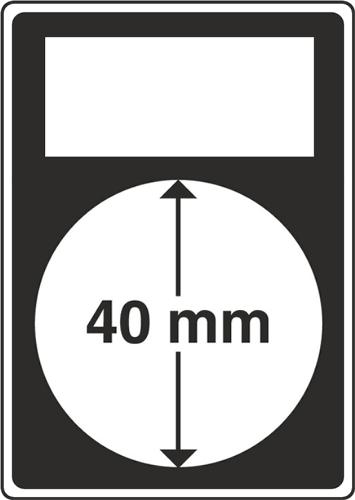 Quickslab Coin Capsules with Labelling Window - 40mm