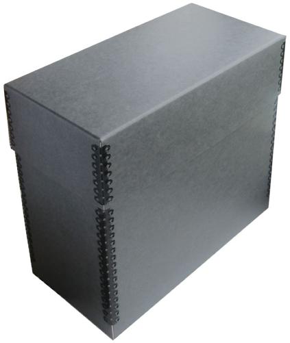 12" Vinyl Record Storage Box - Acid-Free Metal Edge Archival Box for LPs (Holds 33)