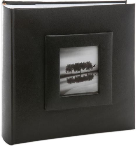 Savoy Series Black Faux Leather Memo Photo Album - Holds 100 7x5" Prints