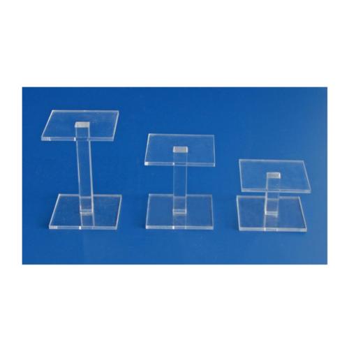 Set of 3 Acrylic Square Pedestal Presentation Stands