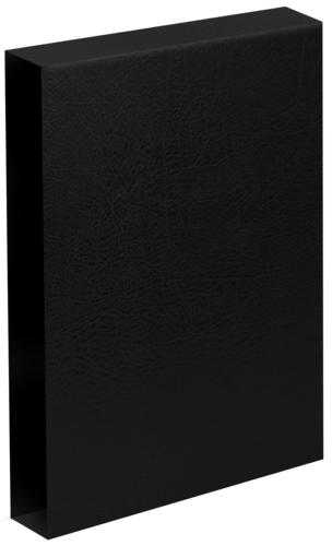 A4 Springback Binder Leather Effect Slip Case - Black