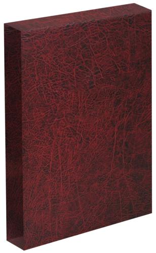 A4 Springback Binder Leather Effect Slip Case - Burgundy