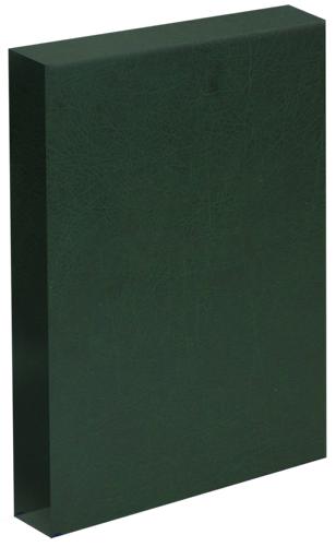 A4 Springback Binder Leather Effect Slip Case - Green