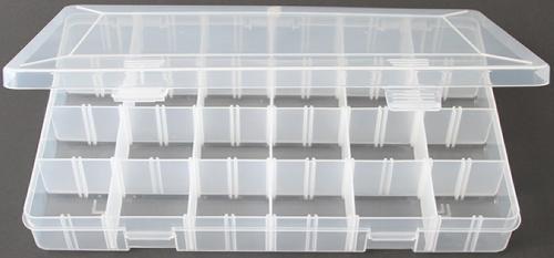 Collectors Transparent Compartment Box with Variable Sections