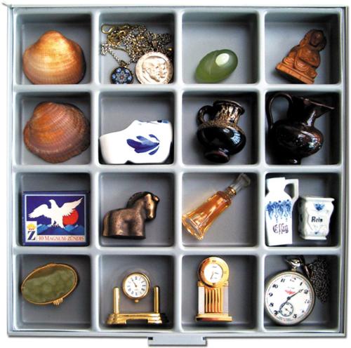 Triple Depth Beba Collectors Drawer - 16 compartments each 63x63mm
