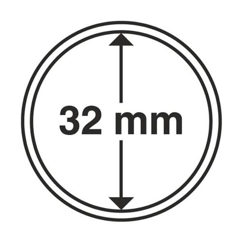 Ultra Coin Capsules Range, Circular and Rimless - 32mm