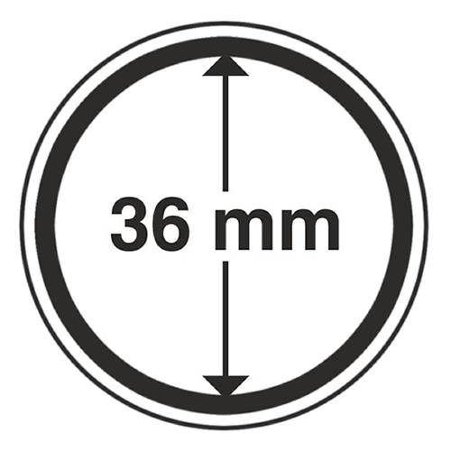 Ultra Intercept Coin Capsules Range, Circular and Rimless with Anti-tarnish Foam - 36mm