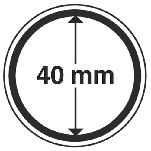 Ultra Intercept Coin Capsules Range, Circular and Rimless with Anti-tarnish Foam - 40mm
