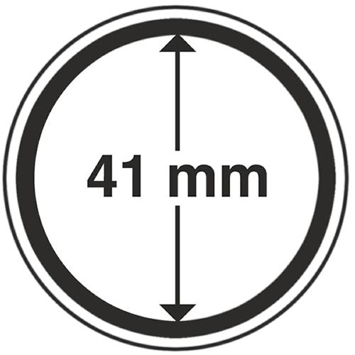 Ultra Intercept Coin Capsules Range, Circular and Rimless with Anti-tarnish Foam - 41mm