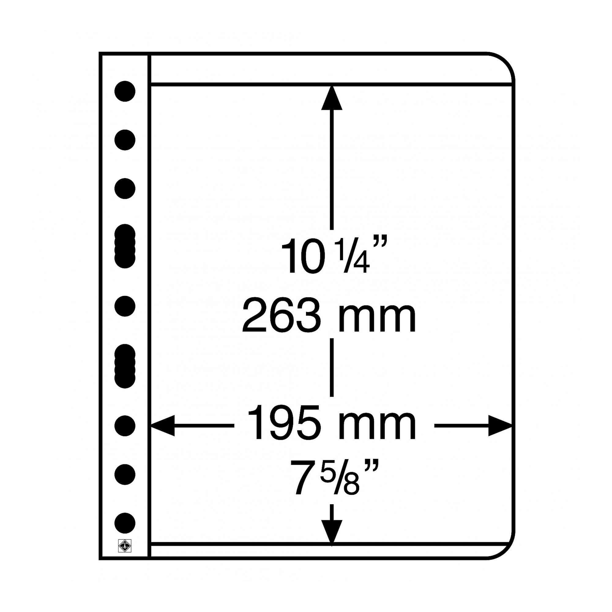 Vario 1S - Black Stamp Pocket Refill Sheets (263 x 195mm) - Pack of 5