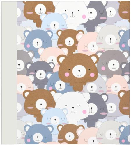 Velvet Teddy Bear Memo Photo Album - Holds 104 7x5" Prints with Caption Space