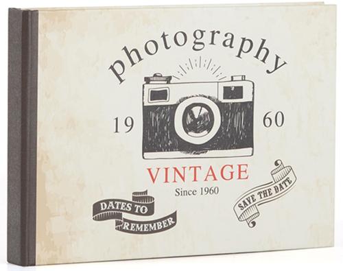 Vintage Camera Slip-In Photo Album - Holds 36 6x4.5" Prints
