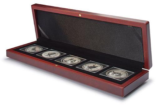 Volterra Deluxe Presentation Case for 5 Quadrum Coin Capsules