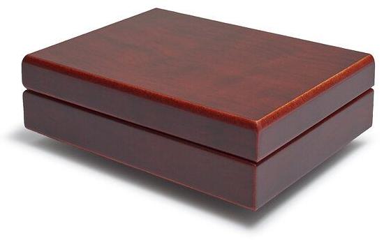 Leuchtturm VOLTERRA Custodia Per 1 Lingotto D'Oro - Imballaggio In Blister, Finto Legno Mogano, Velluto Nero - 120x90x34mm