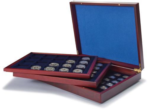 Volterra Trio Deluxe Presentation Coin Case for 30mm 39mm and 48mm Coin Capsules