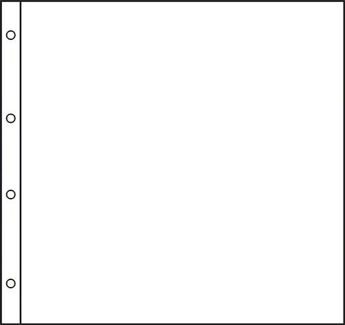 White Large Format Acid-Free Postcard Pocket Refill 330x324mm - Pack of 5