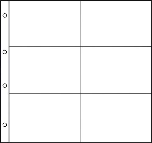 White Large Format Acid-Free Postcard Pocket Refill 150x100mm - Pack of 5