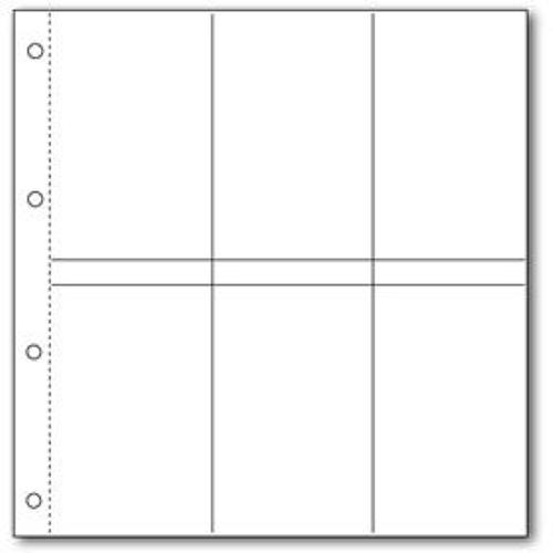 White Large Format Acid-Free Postcard Pocket Refill 155x108mm - Pack of 5