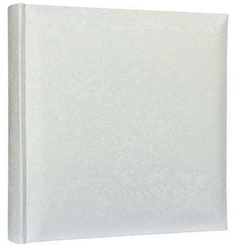 White Satin Slip-In Photo Album - Holds 200 6x4" Prints, Textured Fabric Cover