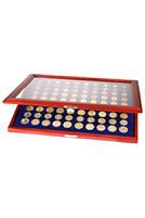 Wooden Display Showcases for Coins & Medals - 10 Euro Sets