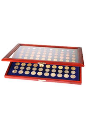 Wooden Display Showcases for Coins & Medals - 10 Euro Sets