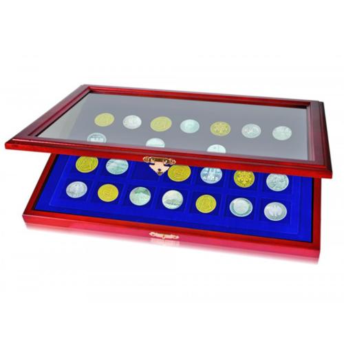 Wooden Display Showcases for Coins & Medals - 40x40mm