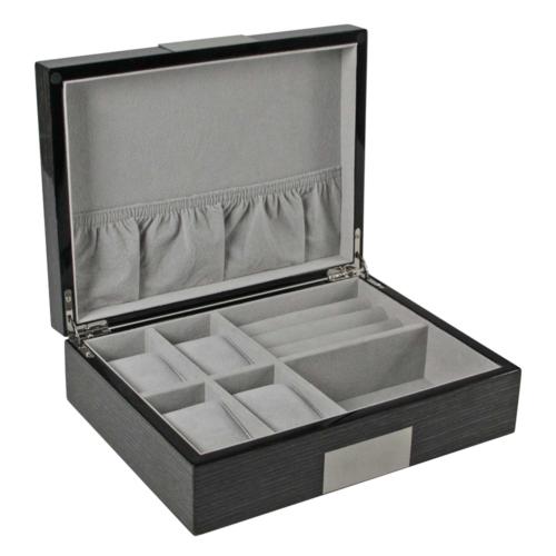 Woodgrain Showcase for Watches and Jewellery - 6 compartments